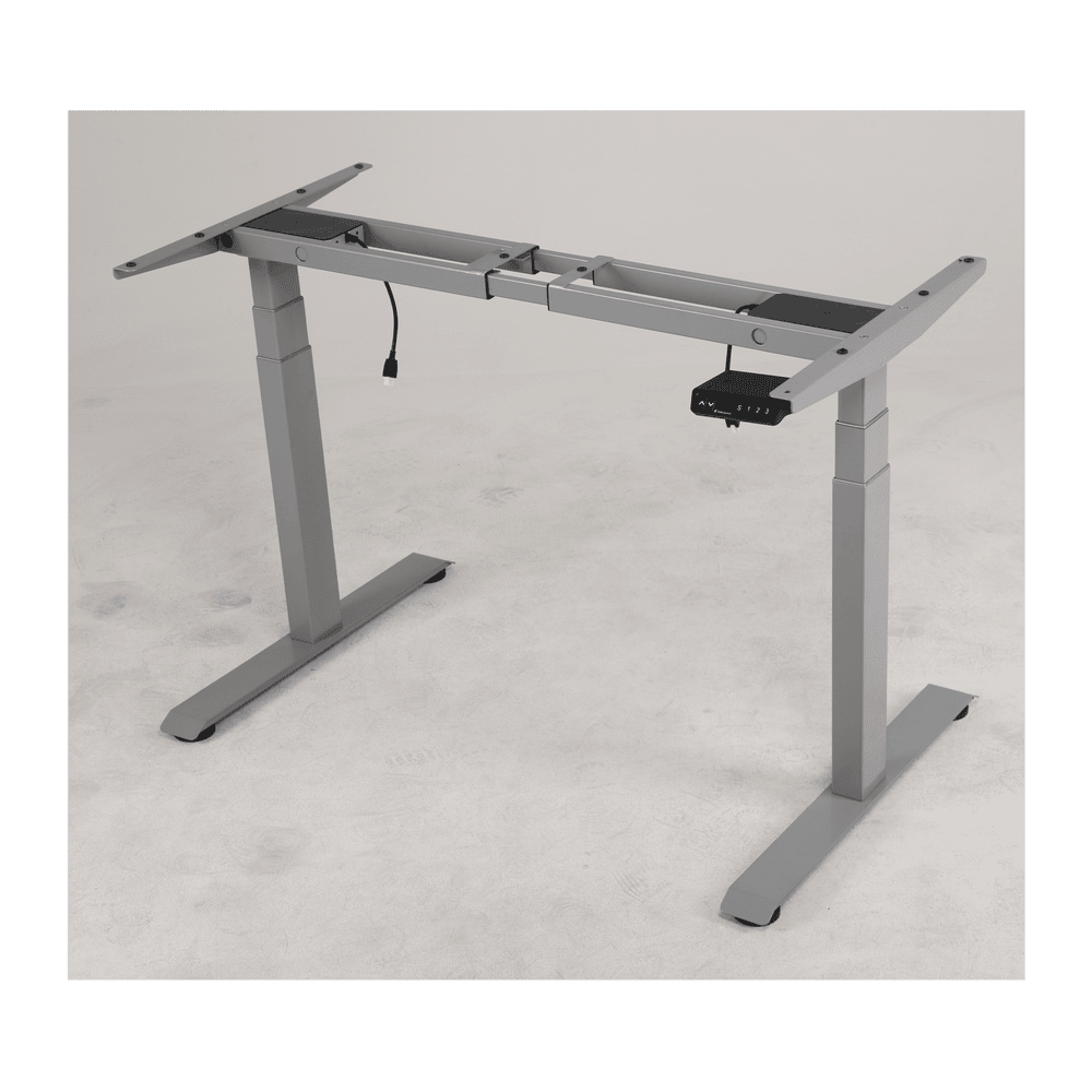 EM332A3-AD-2-l Base de Escritorio Motorizado Profesional / Altura Ajustable 60-125cm / Estructura Estable / Funcionamiento Suave / 3 Preset de Posiciones / Color Gris / Soporta hasta 100Kg de carga EM33-2A3 3