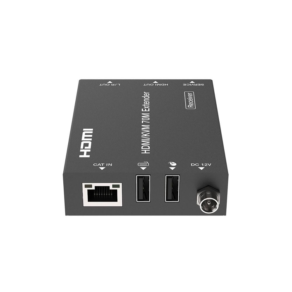 EPCEDB70K-AD-3-l Kit Extensor HDMI con KVM | 70m | 4K2K@60Hz | 4:4:4 | HDMI2.0b y HDCP 2.2 | Salida de Audio 3.5mm | Admite PoC | Admite USB 1.1 EPC-EDB70K 4