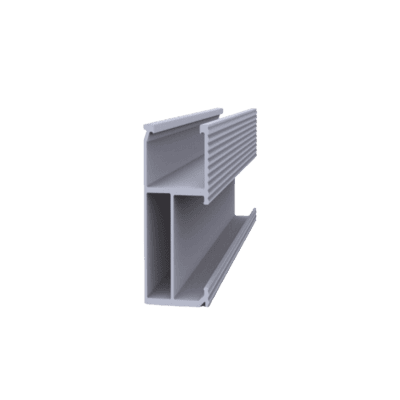 Riel 8 para montaje de módulos fotovoltaicos de aluminio anodizado de 1400mm.