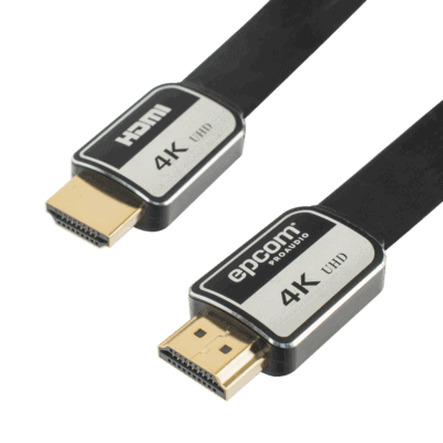 Cable HDMI de 5m | Alta Definición | Version 2.0 | Alta velocidad 18Gbps | 4K@60Hz | Conectores Chapados en Oro | Tipo Plano