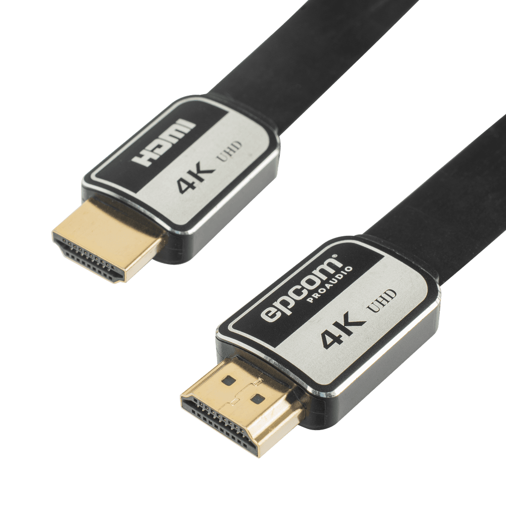 EPPH4K5M-l Cable HDMI de 5m | Alta Definición | Version 2.0 | Alta velocidad 18Gbps | 4K@60Hz | Conectores Chapados en Oro | Tipo Plano EP-PH-4K-5M 1