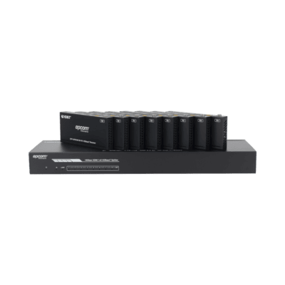 Splitter mas Extensor de Video | 1x8 | ProAV | HDBaseT™ | 120m en 4K@60Hz | 150m en 1080p@60Hz | Cat6/6a/7 | Gestión Avanzada EDID | Control IR y RS232 | PoC | Salida de Audio