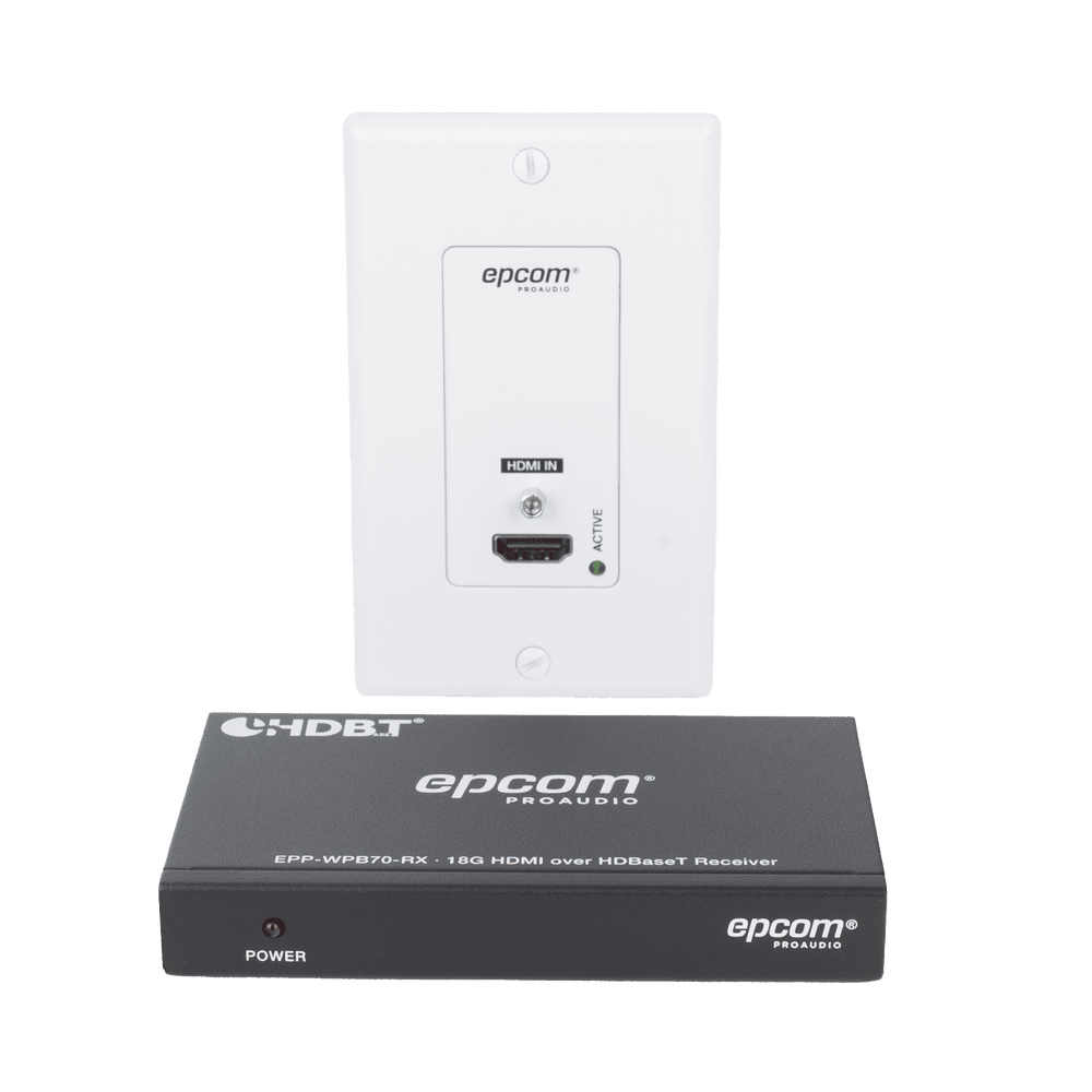 EPPWPB70-AD-6-l Kit Extensor HDBaseT | 4K2K@60Hz 40m | 1080p 70m | Función PoC | IR Bidireccional | RS-232 | EPP-WPB70 7