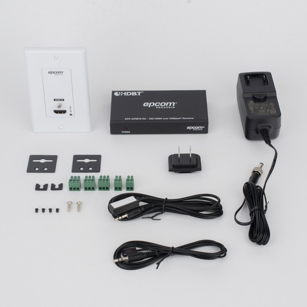 EPPWPB70-AD-8-l Kit Extensor HDBaseT | 4K2K@60Hz 40m | 1080p 70m | Función PoC | IR Bidireccional | RS-232 | EPP-WPB70 9