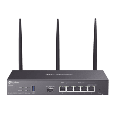 Router Omada VPN / SDN Multi-WAN Gigabit / 1 Puerto WAN SFP Gigabit / 1 Puerto WAN RJ45 Gigabit / 2 Puertos LAN RJ45 Gigabit / 2 Puertos Configurables LAN/WAN / 150,000 Sesiones Concurrentes / Administración Centralizada Omada o Stand-Alone