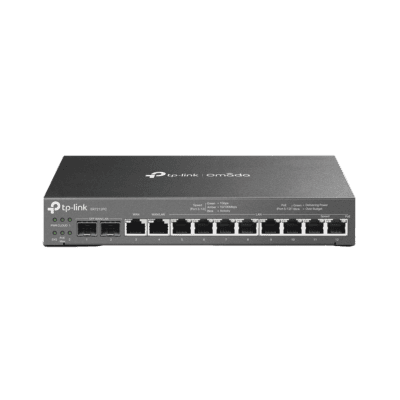 Router Omada VPN / SDN Multi-WAN 1G / Switch con PoE y Controlador  / 2 puerto WAN/LAN SFP 1G / 1 Puerto RJ45 WAN / 1 Puerto WAN/LAN RJ45 / 8 Puertos PoE+ LAN RJ45 /  24,980 Sesiones Concurrentes