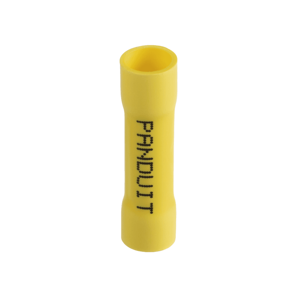 ESV10BXQ-l Conector de Empalme a Tope, Para Cables de 12 a 10 AWG, De Vinilo Aislado, Color Amarillo, Paquete de 25 Piezas ESV10BX-Q 1