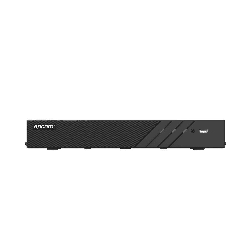 EX8004TURBO-LAT-DER-l DVR 4 Canales TURBOHD + 2 Canales IP / 8 Megapixel (4K) / Audio Bidireccional por Coaxitron / ACUSENSE / Reconocimiento Facial / 1 Bahía de Disco Duro / Salida de Video en Full HD / H.265+ EX-8004TURBO 4