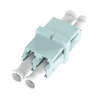 Módulo Acoplador LC Duplex, Para Fibra Multimodo, Color Aqua