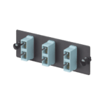 Placa Acopladora de Fibra Optica FAP, Con 3 Conectores SC Duplex (6 Fibras), Para Fibra Multimodo OM3/OM4, Color Aqua FAP3WAQDSCZ-l