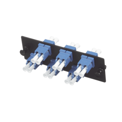Placa Acopladora de Fibra Óptica FAP, con 6 Conectores LC Duplex (12 Fibras), para Fibra Monomodo OS1/OS2, Color Azul