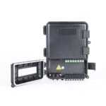 Caja de Distribución de Fibra Óptica para 24 Empalmes, con 8 acopladores SC/APC simplex, Exterior IP55, Color Negro FDP440A-AD-6-l