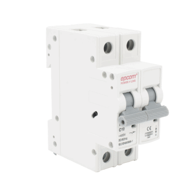 Protección Térmica/ Interruptor 2P, 10 A, Corriente Alterna 400 Vca para Aplicación Fotovoltaica Montaje Riel DIN
