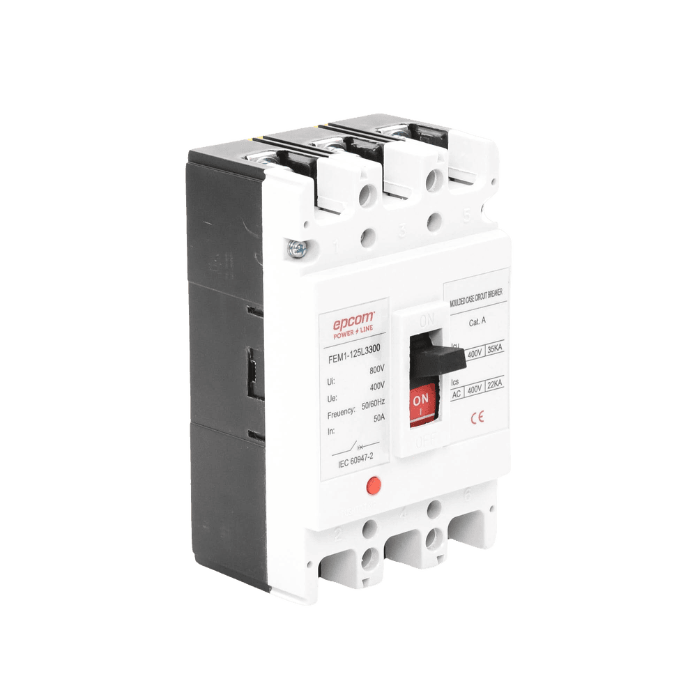 FEM11253P50A-AD-3-l Protección Térmica 3P, 50A, Corriente Alterna 690 V CA Trifásica. FEM11253P50A 3
