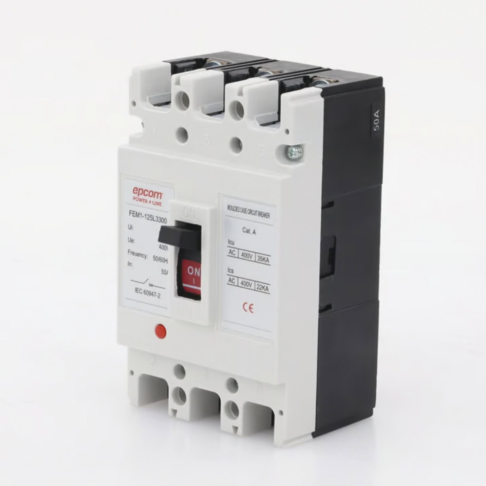 FEM11253P50A-AD-5-l Protección Térmica 3P, 50A, Corriente Alterna 690 V CA Trifásica. FEM11253P50A 5