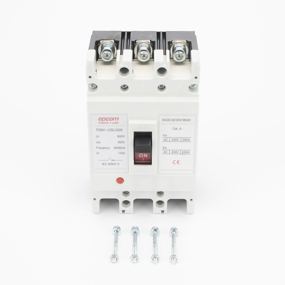 FEM11253P63A-AD-6-l Protección Térmica 3P, 63A, Corriente Alterna 690 V CA Trifásica. FEM11253P63A 6