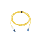 Jumper de Fibra Óptica Monomodo (OS2), XGLO, Riser, LC/UPC-LC/UPC Duplex, OFNR, Color Amarillo, 3 Metros (9.84 Pies) FJ2LCULCUL03-l