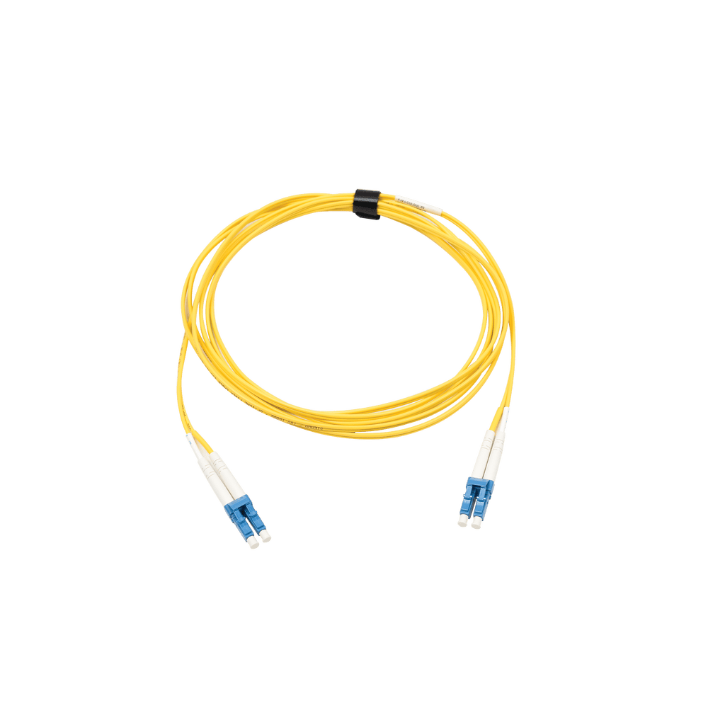 FJ2LCULCUL03-l Jumper de Fibra Óptica Monomodo (OS2), XGLO, Riser, LC/UPC-LC/UPC Duplex, OFNR, Color Amarillo, 3 Metros (9.84 Pies) FJ2-LCULCUL-03 1