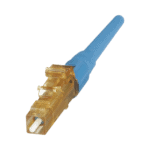 Conector de Fibra Óptica LC Simplex OptiCam, Monomodo 9/125 OS2, Pre-pulido, Color Azul FLCSSCBUY-LAT-DER-l