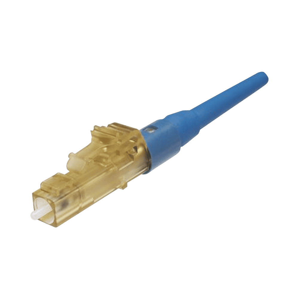 FLCSSCBUY-l Conector de Fibra Óptica LC Simplex OptiCam, Monomodo 9/125 OS2, Pre-pulido, Color Azul FLCSSCBUY 1