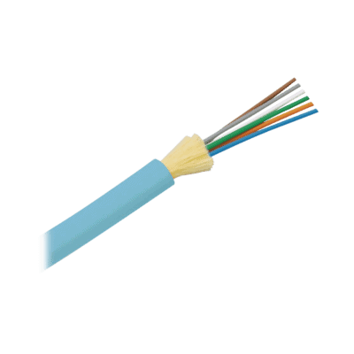 Cable de Fibra Óptica de 6 Hilos, Multimodo OM4 50/125 Optimizada, Interior, Tight Buffer 900um, No Conductiva (Dieléctrica), OFNR (Riser), Precio Por Metro