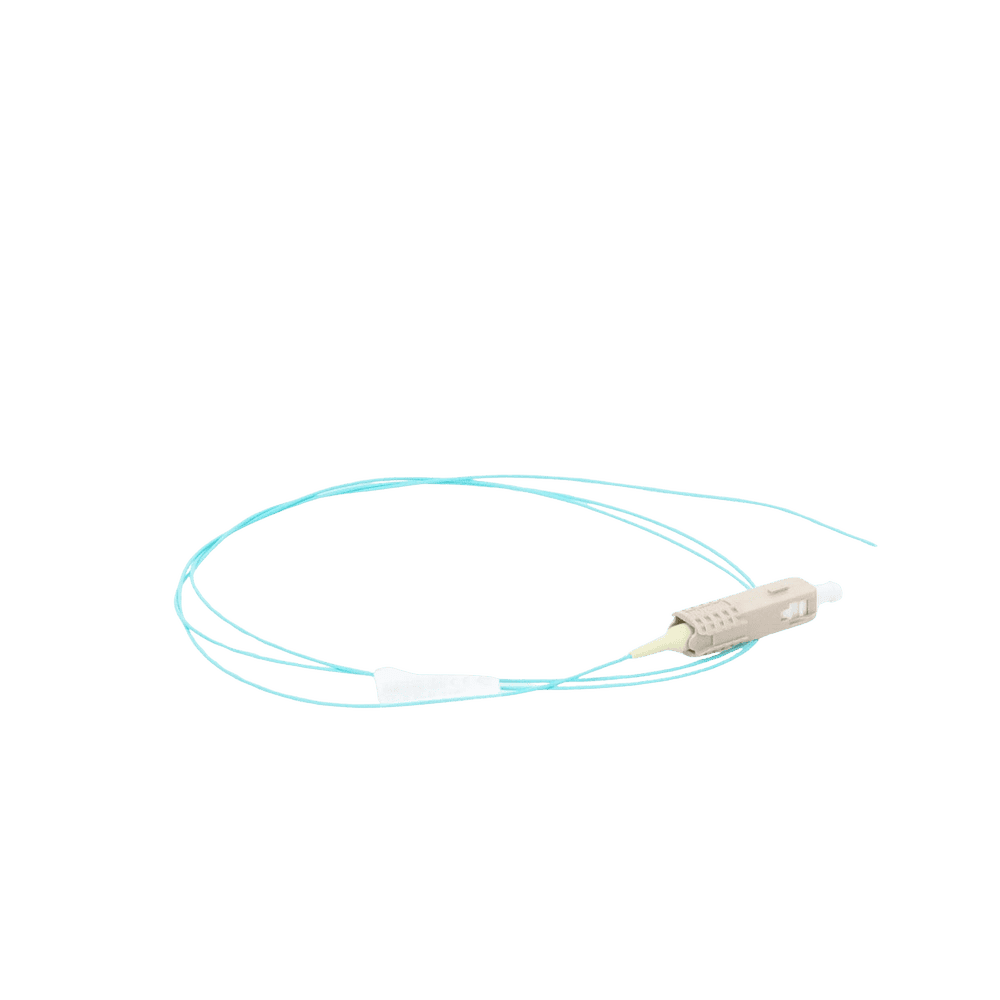 FP1BLC5L01AQ-AD-3-l Pigtail de Fibra Óptica LC Simplex, Multimodo OM3 XGLO 50/125, OFNR, Color Aqua, 1 Metro (3.28 Pies) FP1B-LC5L-01AQ 4