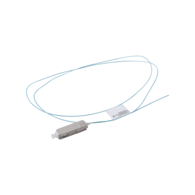 Pigtail de Fibra Óptica SC Simplex, Multimodo OM3 XGLO 50/125, OFNR, Color Aqua, 1 Metro (3.28 Pies)