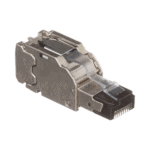 Plug RJ45 Blindado, Instalación Recta, Terminación en Campo Certificable, Compatible con Cat5e, Cat6 y Cat6A, Color Plata FPS6X88MTG-AD-1-l