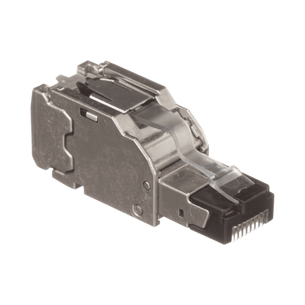 FPS6X88MTG-AD-1-l Plug RJ45 Blindado, Instalación Recta, Terminación en Campo Certificable, Compatible con Cat5e, Cat6 y Cat6A, Color Plata FPS6X88MTG 2