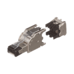 Plug RJ45 Blindado, Instalación Recta, Terminación en Campo Certificable, Compatible con Cat5e, Cat6 y Cat6A, Color Plata FPS6X88MTG-AD-3-l