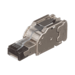Plug RJ45 Blindado, Instalación Recta, Terminación en Campo Certificable, Compatible con Cat5e, Cat6 y Cat6A, Color Plata FPS6X88MTG-l