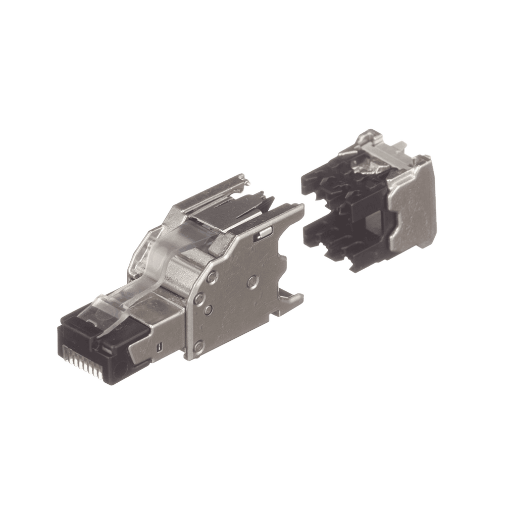 FPS6X88MTGX-AD-3-l Plug RJ45 Blindado, Instalación Recta, Terminación en Campo Certificable, Compatible con Cat5e, Cat6 y Cat6A, Color Plata, Paquete de 10 Piezas FPS6X88MTG-X 4