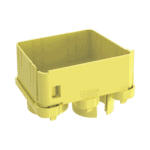 Tapa con 2 Salidas a Tubo de 1.5in (38mm), Para uso con Canaletas 4X4 FiberRunner™, Color Amarillo FRIDT4X4LYL-l-1