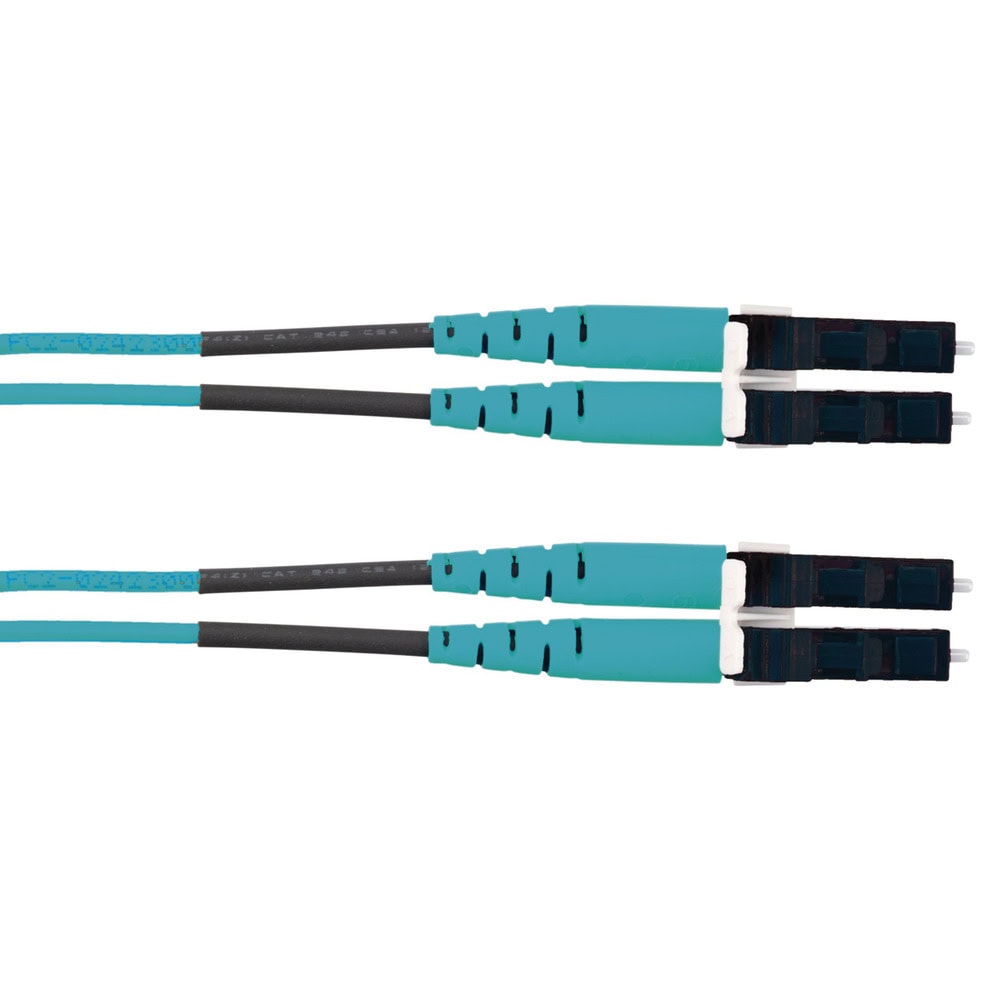 FX2ELLNLNSNM001-AD-1-l Jumper de Fibra Optica Multimodo 50/125 OM3, LC-LC Duplex, LSZH (Cero Halógenos), Color Aqua, 1 Metro (3.28 Pies) FX2ELLNLNSNM001 2