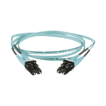 Jumper de Fibra Optica Multimodo 50/125 OM3, LC-LC Duplex, OFNR (Riser), Color Aqua, 1 Metro (3.28 Pies) FX2ERLNLNSNM001-l