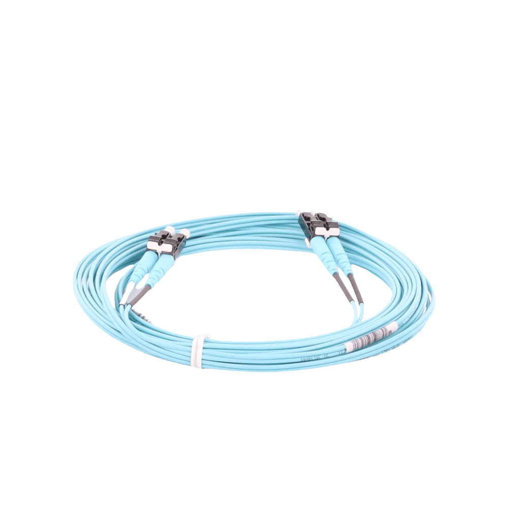 FX2ERLNLNSNM005-AD-4-l Jumper de Fibra Optica Multimodo 50/125 OM3, LC-LC Duplex, OFNR (Riser), Color Aqua, 5 Metros (16.40 Pies) FX2ERLNLNSNM005 5