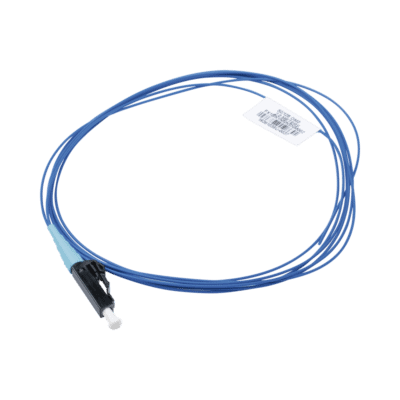 Pigtail de Fibra Óptica LC Simplex, Multimodo OM4 50/125, 900um, Color Aqua, 2 Metros (6.56 Pies)
