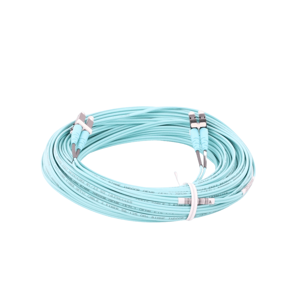 FZ2ERLNLNSNM020-AD-2-l Jumper de Fibra Optica Multimodo 50/125 OM4, LC-LC Duplex, OFNR (Riser), Color Aqua, 20 Metros (65.62 Pies) FZ2ERLNLNSNM020 3