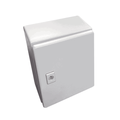 Gabinete de Acero, Nema 4 -IP 66 de 40 x 50 x 20 cm con Platina y certificado UL.