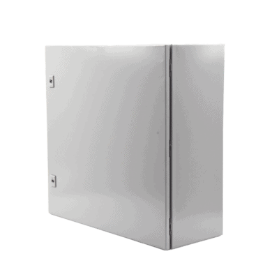 Gabinete de Acero, Nema 4 -IP 66 de 60 x 60 x 25 cm con Platina y certificado UL.