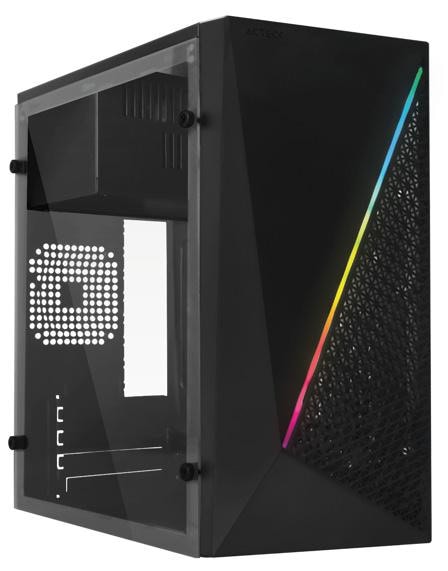 GABACT170_5_full Gabinete ACTECK KIOTO GC460 RGB ESSENTIAL, Gabinete, Micro-ATX, Mini-ITX, Negro, 500 W 17
