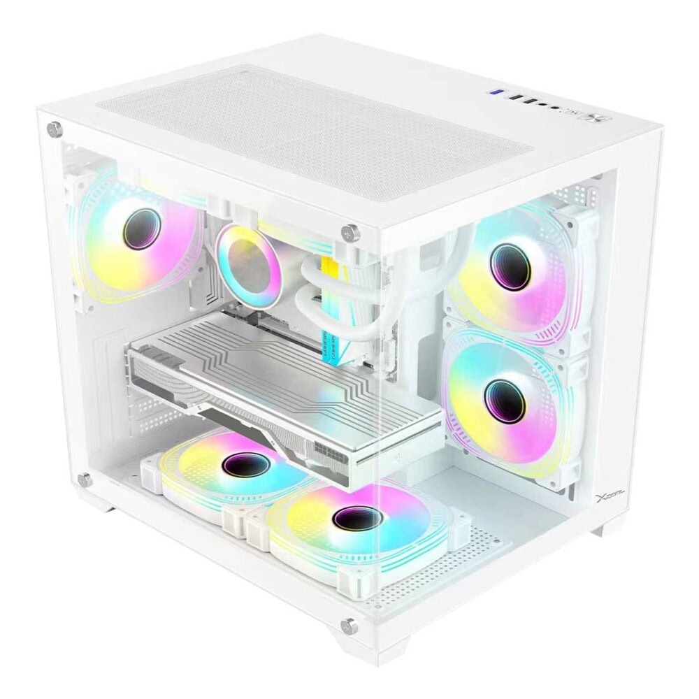 Gabinete Xzeal Panzer II Cubo M-ATX/ITX XZGAMC2W Espacio para Disco Duro 1 x 3.5 HDD, 2 x 2.5 SSD XZGAMC2W 1