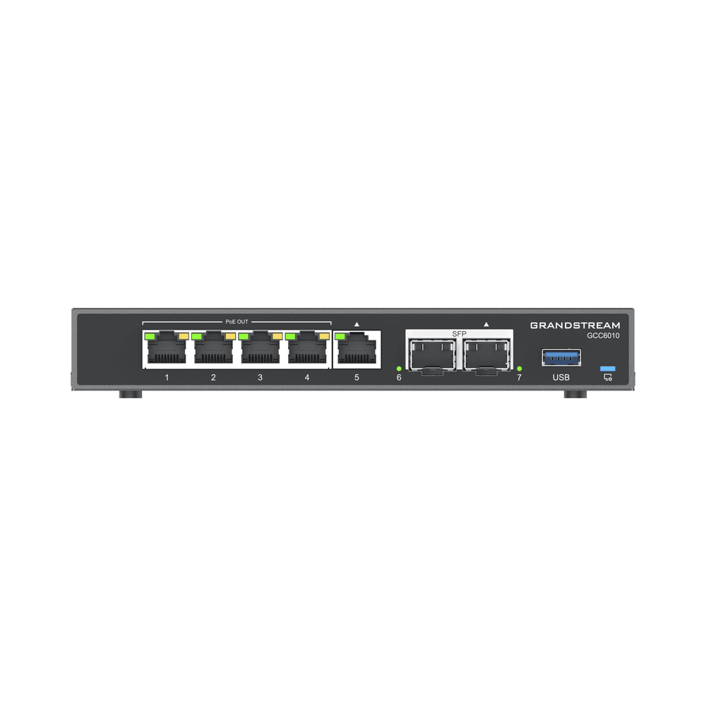 GCC6010-l 4 en 1: Firewall Nueva Generación, Router, PBX IP, Switch Gigabit de 5 Puertos (4 PoE) y 2 Puertos SFP 2.5 Gigabit GCC6010 1