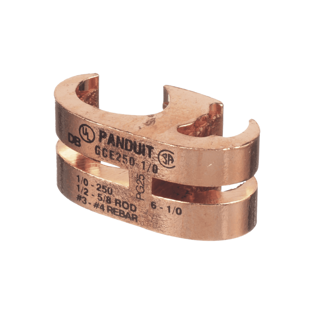 GCE2501_0Q-AD-1-l Conector de Conexión a Tierra tipo "E" para Conductor 1/0 AWG STR – 250 KCMIL MAIN y 6 AWG SOL – 1/0 AWG STR TAP GCE250-1/0-Q 2