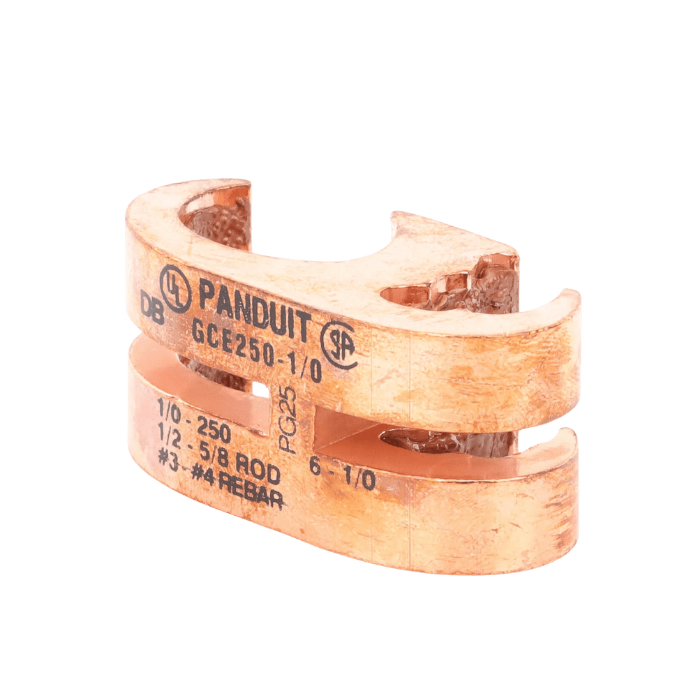 GCE2501_0Q-AD-4-l Conector de Conexión a Tierra tipo "E" para Conductor 1/0 AWG STR – 250 KCMIL MAIN y 6 AWG SOL – 1/0 AWG STR TAP GCE250-1/0-Q 5