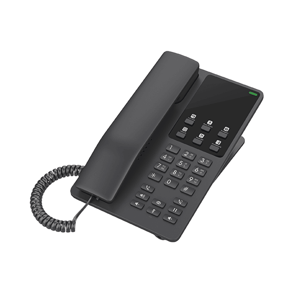 GHP621W-AD-1-l Teléfono IP Hotelero Wi-Fi, 2 líneas SIP con 2 cuentas, codec Opus, IPV4/IPV6, color negro, con gestión en la nube GDMS GHP621W 2