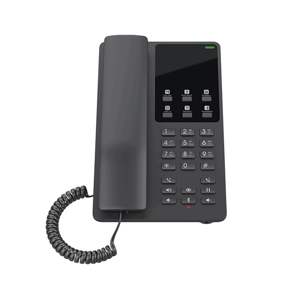 GHP621W-AD-2-l Teléfono IP Hotelero Wi-Fi, 2 líneas SIP con 2 cuentas, codec Opus, IPV4/IPV6, color negro, con gestión en la nube GDMS GHP621W 3