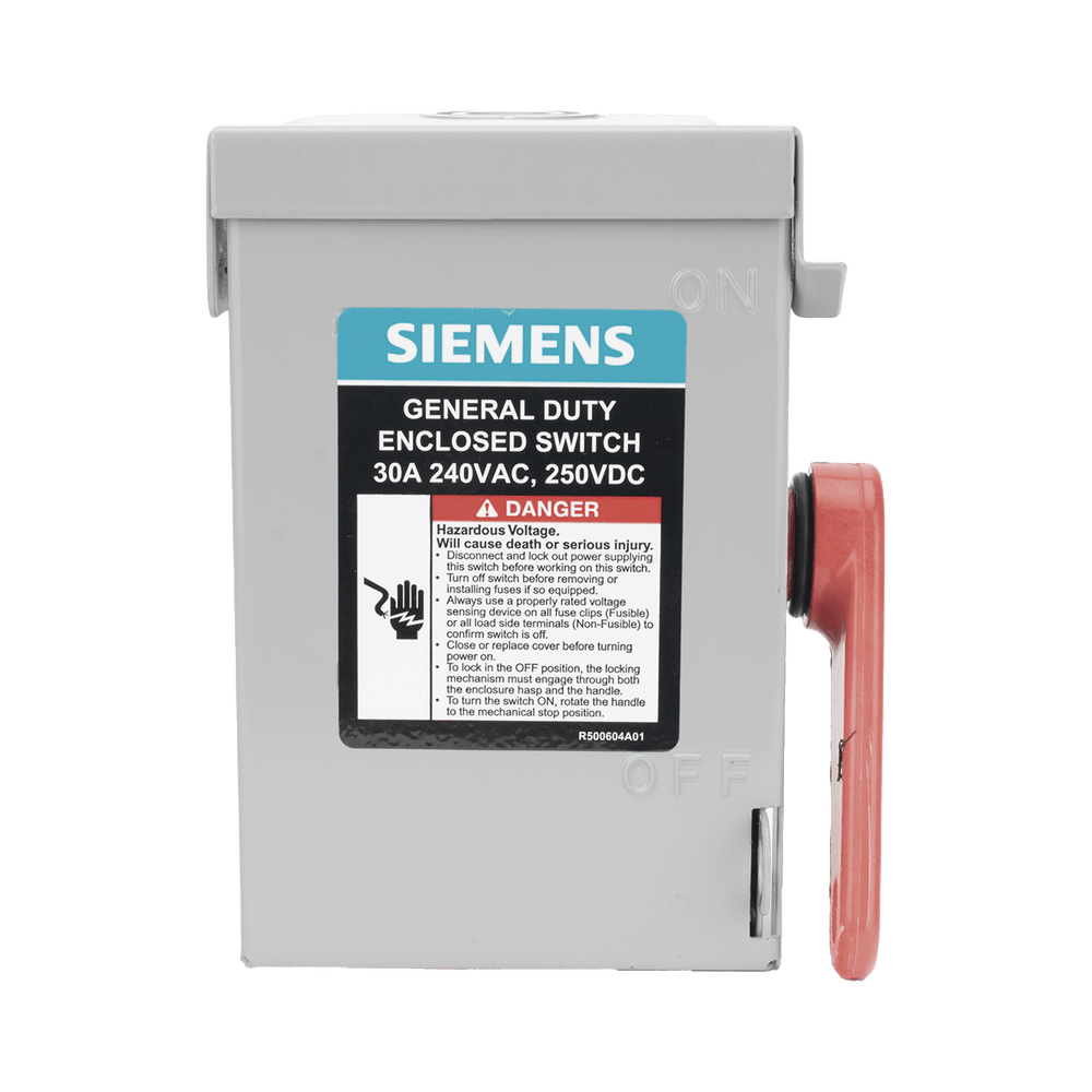 GNF221A-AD-1-l Interruptor de seguridad cerrado de doble ruptura. Interruptor de serie A, 2 polos, 2 hilos sin fusible, uso general. GNF221A 2