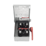 Interruptor de seguridad cerrado de doble ruptura. Interruptor de serie A, 2 polos, 2 hilos sin fusible, uso general. GNF221A-AD-4-l