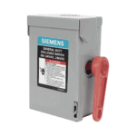 Interruptor de seguridad cerrado de doble ruptura. Interruptor de serie A, 2 polos, 2 hilos sin fusible, uso general. GNF221A-l